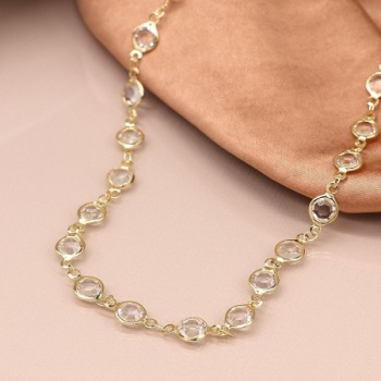 Gold Plated Crystal Necklace