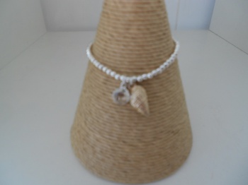 Silver Plated Bracelet with Shell Charm