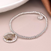 Silver Plated Bracelet with Crystal Star